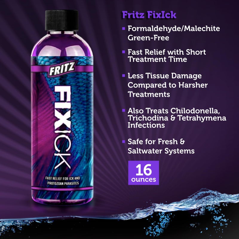 Fritz Aquatics FixIck Treatment for Fresh and Saltwater Fish (16 oz) - Image 2